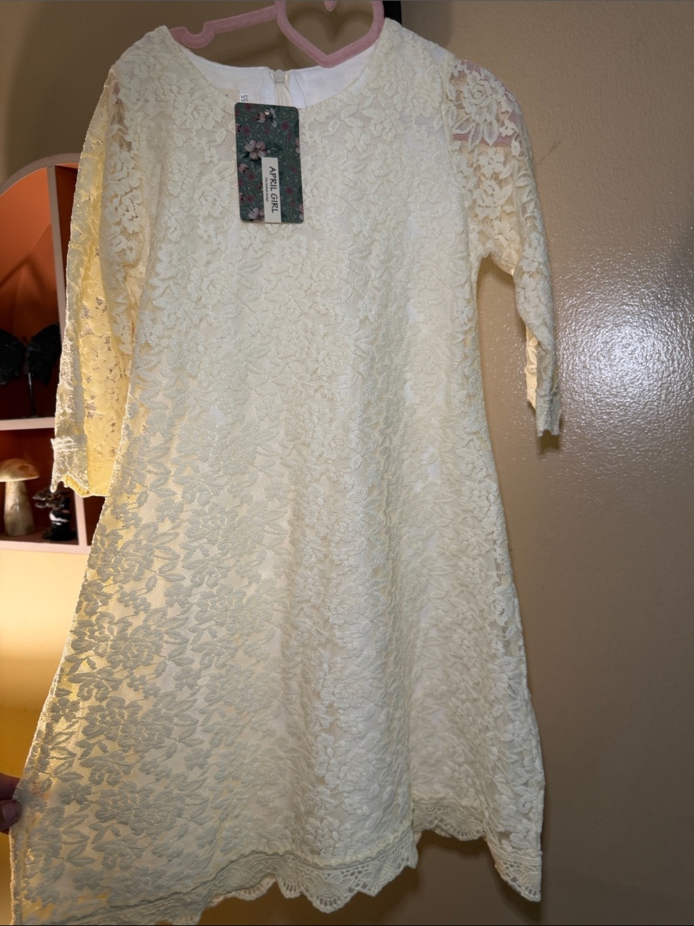 Apricot Girl Ivory Lace Formal Dress for Girls
